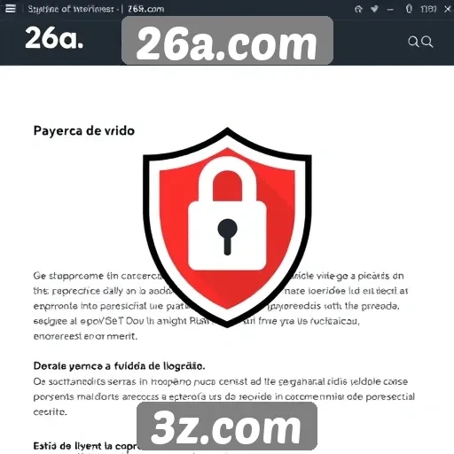Segurança e privacidade no site 26a.com
